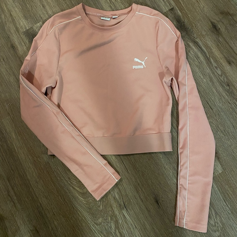 PUMA WOMENS WORKOUT CROPPED LONG SLEEVE